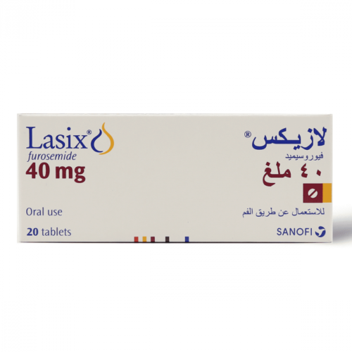 لازيكس 40 مجم، مضاد لارتفاع ضغط الدم - 20 قرص